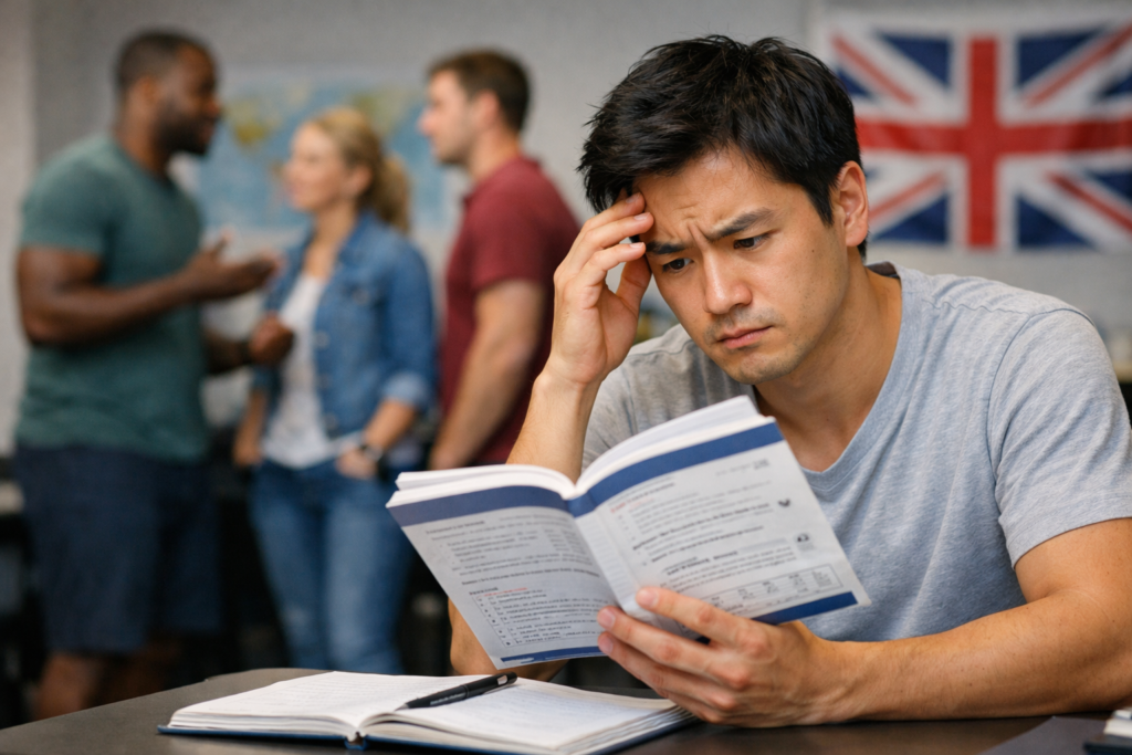 実践形式で英語練習できていない人の学習イメージ