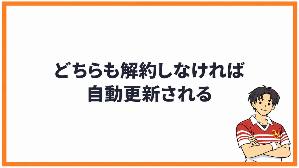 どちらも解約しなければ自動更新される